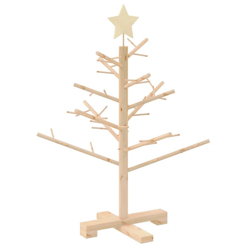 Drewniana choinka Naturalny 75 cm Lite drewno sosnowe