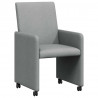 Krzesełka jadalne na kółkach 2 pcs Jasnoszary 57 x 66 x 94 cm