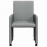 Krzesełka jadalne na kółkach 2 pcs Jasnoszary 57 x 66 x 94 cm