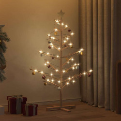 Drewniana choinka Naturalny 125 cm Lite drewno sosnowe
