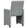 Krzesełka jadalne na kółkach 2 pcs Jasnoszary 57 x 66 x 94 cm