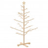 Drewniana choinka Naturalny 125 cm Lite drewno sosnowe