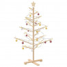 Drewniana choinka Naturalny 125 cm Lite drewno sosnowe