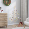Drewniana choinka Naturalny 125 cm Lite drewno sosnowe