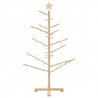 Drewniana choinka Naturalny 125 cm Lite drewno sosnowe