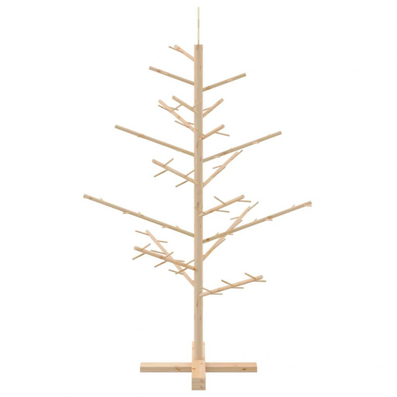 Drewniana choinka Naturalny 125 cm Lite drewno sosnowe