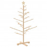 Drewniana choinka Naturalny 125 cm Lite drewno sosnowe