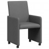 Krzesełka jadalne na kółkach 2 pcs Ciemnoszary 57 x 66 x 94 cm