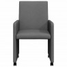 Krzesełka jadalne na kółkach 2 pcs Ciemnoszary 57 x 66 x 94 cm
