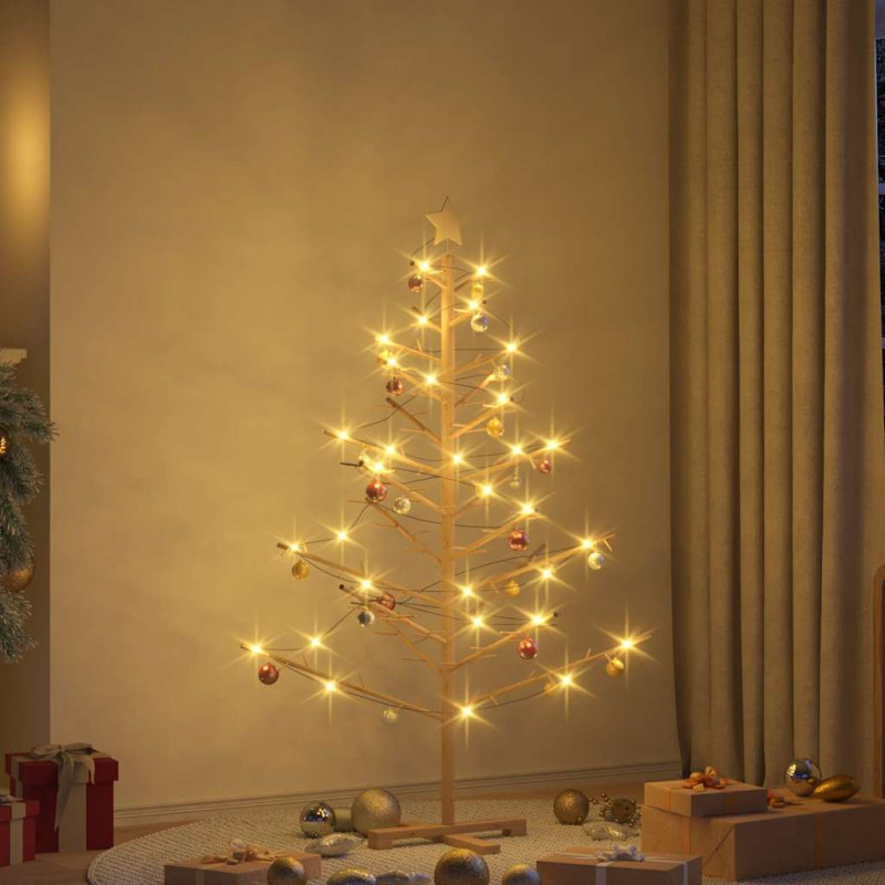 Drewniana choinka Naturalny 150 cm Lite drewno sosnowe