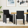 Krzesełka jadalne na kółkach 2 pcs Czarny 57 x 66 x 94 cm
