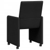 Krzesełka jadalne na kółkach 2 pcs Czarny 57 x 66 x 94 cm