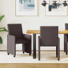 Krzesełka jadalne na kółkach 2 pcs Ciemny brąz 57 x 66 x 94 cm