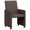 Krzesełka jadalne na kółkach 2 pcs Ciemny brąz 57 x 66 x 94 cm