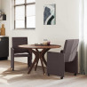 Krzesełka jadalne na kółkach 2 pcs Ciemny brąz 57 x 66 x 94 cm