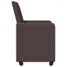 Krzesełka jadalne na kółkach 2 pcs Ciemny brąz 57 x 66 x 94 cm