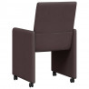 Krzesełka jadalne na kółkach 2 pcs Ciemny brąz 57 x 66 x 94 cm