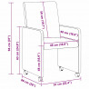Krzesełka jadalne na kółkach 2 pcs Ciemny brąz 57 x 66 x 94 cm