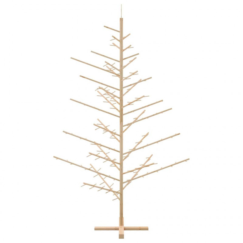 Drewniana choinka Naturalny 210 cm Lite drewno sosnowe