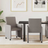 Krzesełka jadalne na kółkach 2 pcs Ciemnoszary 57 x 66 x 94 cm