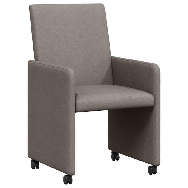 Krzesełka jadalne na kółkach 2 pcs Ciemnoszary 57 x 66 x 94 cm