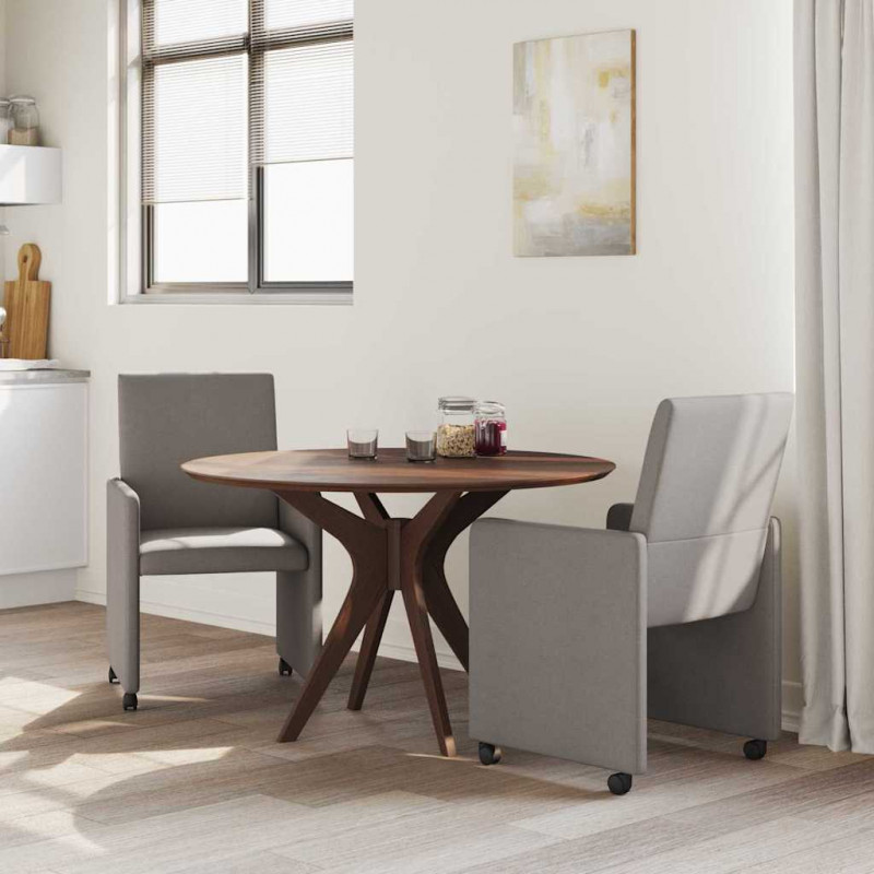Krzesełka jadalne na kółkach 2 pcs Ciemnoszary 57 x 66 x 94 cm