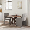 Krzesełka jadalne na kółkach 2 pcs Ciemnoszary 57 x 66 x 94 cm
