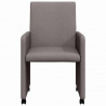 Krzesełka jadalne na kółkach 2 pcs Ciemnoszary 57 x 66 x 94 cm