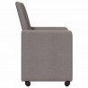 Krzesełka jadalne na kółkach 2 pcs Ciemnoszary 57 x 66 x 94 cm