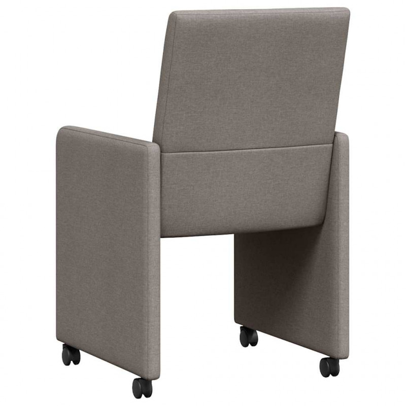 Krzesełka jadalne na kółkach 2 pcs Ciemnoszary 57 x 66 x 94 cm