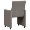 Krzesełka jadalne na kółkach 2 pcs Ciemnoszary 57 x 66 x 94 cm