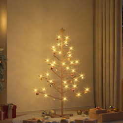 Drewniana choinka z podstawą Brązowy 150 cm Lite drewno sosnowe