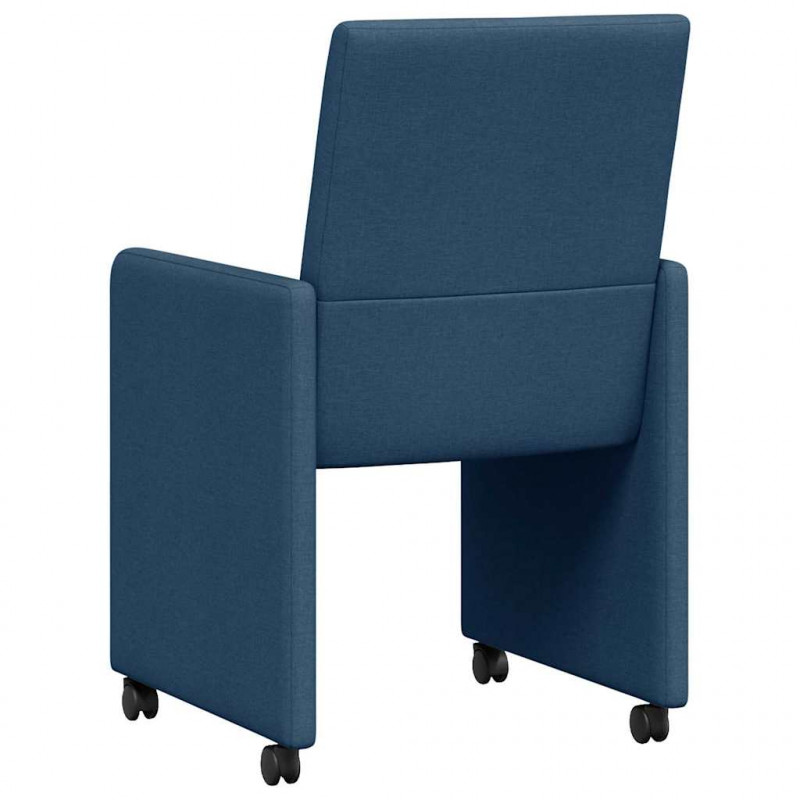 Krzesełka jadalne na kółkach 2 pcs Niebieski 57 x 66 x 94 cm