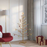 Drewniana choinka z podstawą Brązowy 150 cm Lite drewno sosnowe
