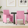 Krzesełka jadalne na kółkach 2 pcs Różowy 57 x 66 x 94 cm