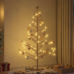 Drewniana choinka z podstawą Brązowy 180 cm Lite drewno sosnowe
