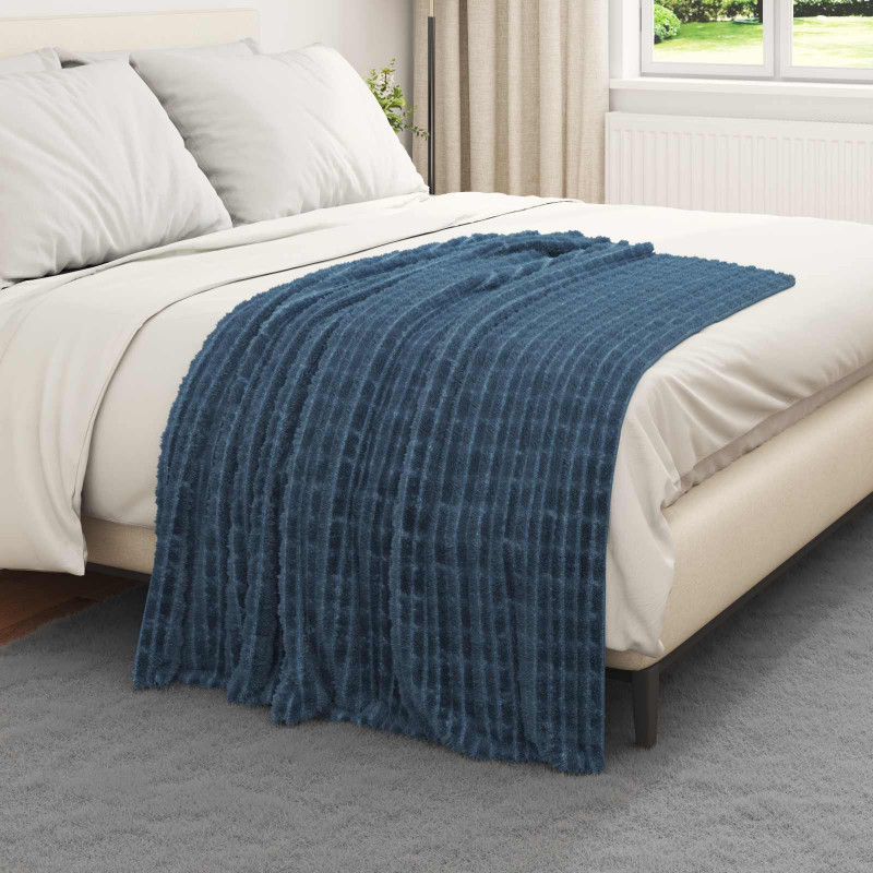 Koc Granatowy 150 x 130 cm Polar