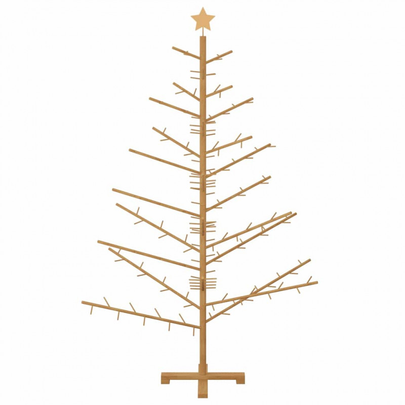 Drewniana choinka z podstawą Brązowy 180 cm Lite drewno sosnowe