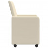 Krzesełka jadalne na kółkach 2 pcs Kremowy 57 x 66 x 94 cm