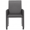 Krzesełka jadalne na kółkach 2 pcs Szary 57 x 66 x 94 cm