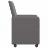 Krzesełka jadalne na kółkach 2 pcs Szary 57 x 66 x 94 cm