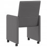 Krzesełka jadalne na kółkach 2 pcs Szary 57 x 66 x 94 cm