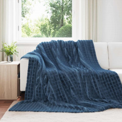 Koc Granatowy 240 x 220 cm Polar