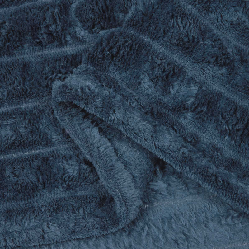 Koc Granatowy 240 x 220 cm Polar