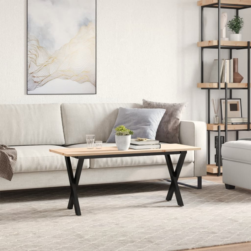 Stolik kawowy z nogami w kształcie litery X, 110x40x45 cm