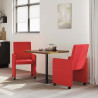 Krzesełka jadalne na kółkach 2 pcs Czerwony 57 x 66 x 94 cm