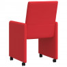 Krzesełka jadalne na kółkach 2 pcs Czerwony 57 x 66 x 94 cm