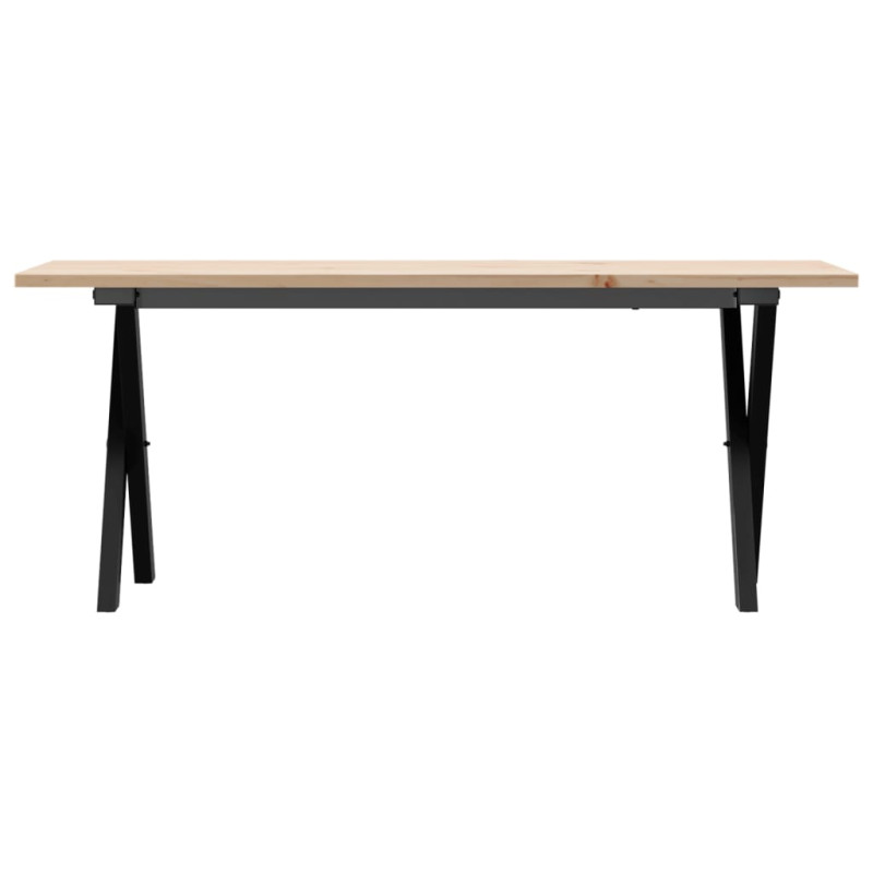 Stolik kawowy z nogami w kształcie litery X, 110x40x45 cm