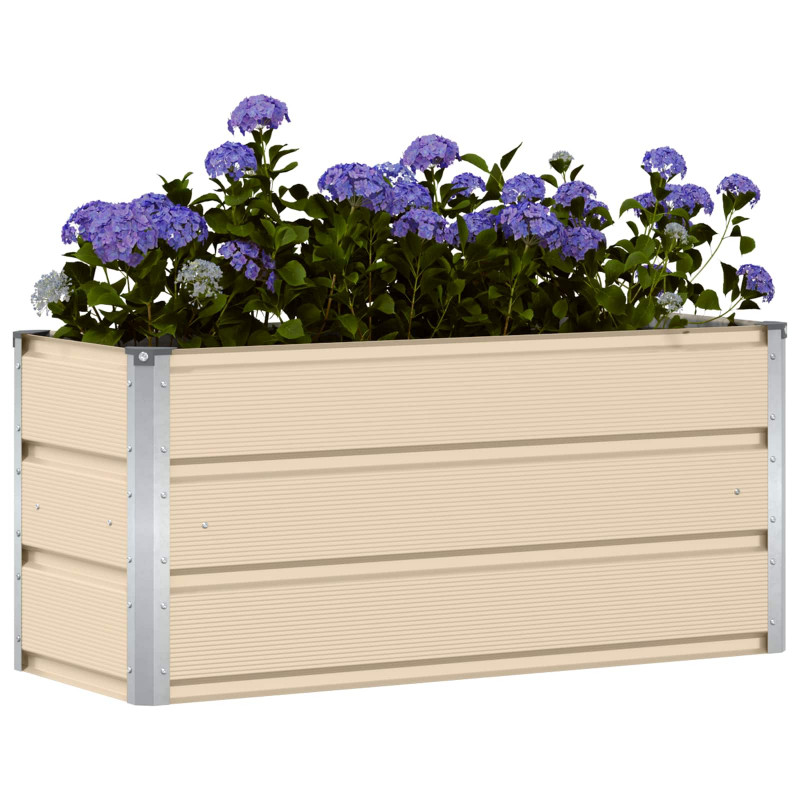 Donica Kość słoniowa 100 x 40 x 45 cm Stal