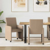 Krzesełka jadalne na kółkach 2 pcs Cappuccino 57 x 66 x 94 cm